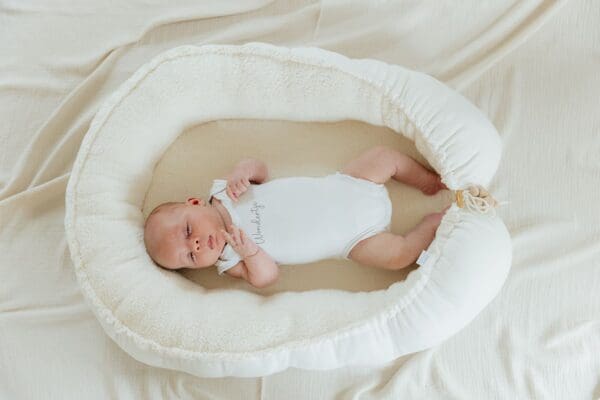Babynestje teddy/rib ecru - Afbeelding 4