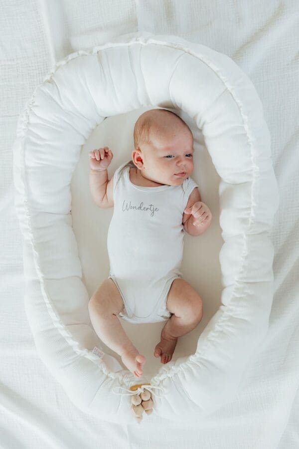Babynestje full rib ecru - Afbeelding 4